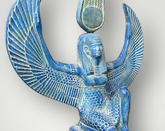 Unique Statue of Egyptian Goddess Maat with Open Wings Goddess of truth, justice, protection, and order in the universe - Made in Egypt