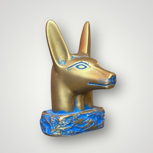 Unique statue Anubis head Sculpture Anubis bust statue of Ancient Egyptian underworld God Anubis figurine Goddess of afterlife Made In Egypt