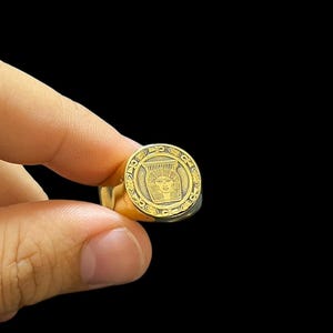 Anel de sinete do faraó Tutancâmon, joia revivalista, anel egípcio exclusivo, anel da mitologia egípcia antiga, feito no Egito.