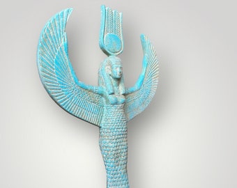 Maat - Egyptian Goddess Maat with Open Wings Statue Goddess of truth, justice, protection, and order in the universe - Made in Egypt