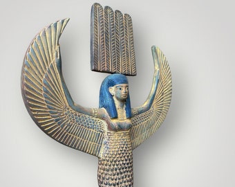 Egyptian Goddess Maat Open Wings Statue Goddess of justice Goddess of truth, justice, protection, and order in the universe - Made in Egypt