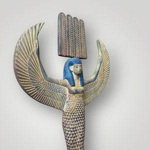 Egyptian Goddess Maat Open Wings Statue Goddess of justice Goddess of truth, justice, protection, and order in the universe - Made in Egypt
