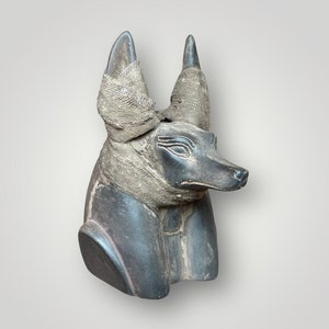 Anubis bust statue, Unique sculpture of Anubis Head Bust, Anubis Egyptian God figurine Museum Replica piece, Egyptian bust Made In Egypt