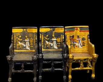 エジプト ツタンカーメン玉座 ツタンカーメン王の玉座は、古代エジプト文明の最大の驚異の一つである