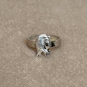 Tutankhamun Pharoah silver Signet Ring Revival Jewelry Unique Egyptian Ring Ancient Egyptian Mythology Ring Adjustable Ring Made In Egypt