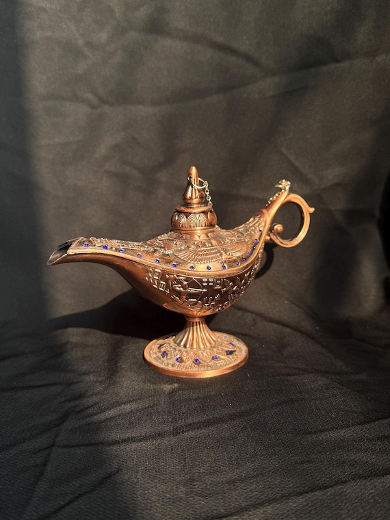 手作りのアラジン魔法のランプ、精霊ランプ、アンティーク オイル