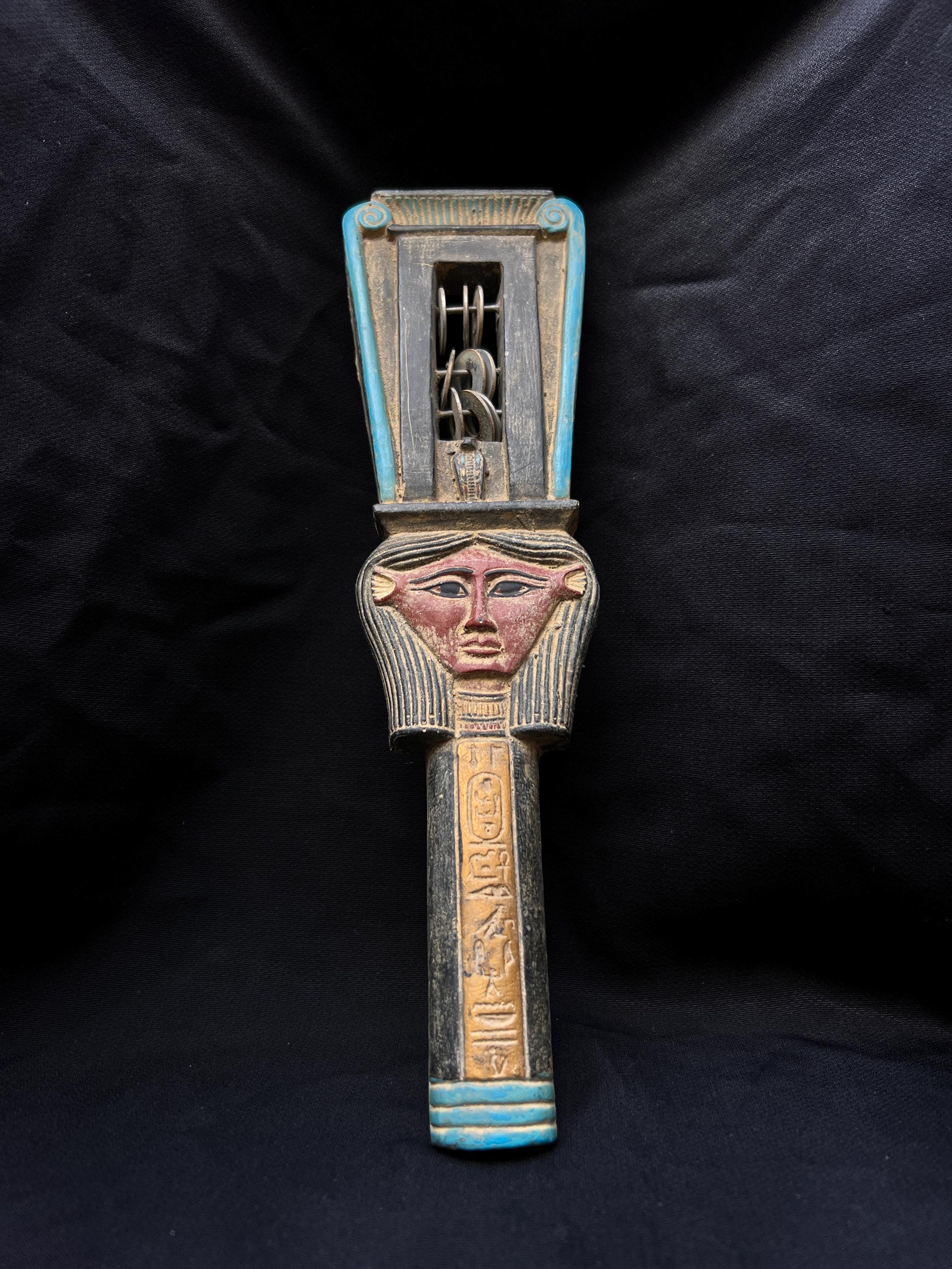 Ancient Egyptian Hathor Sistrum Temple Rattle Made in Egypt - Etsy ...