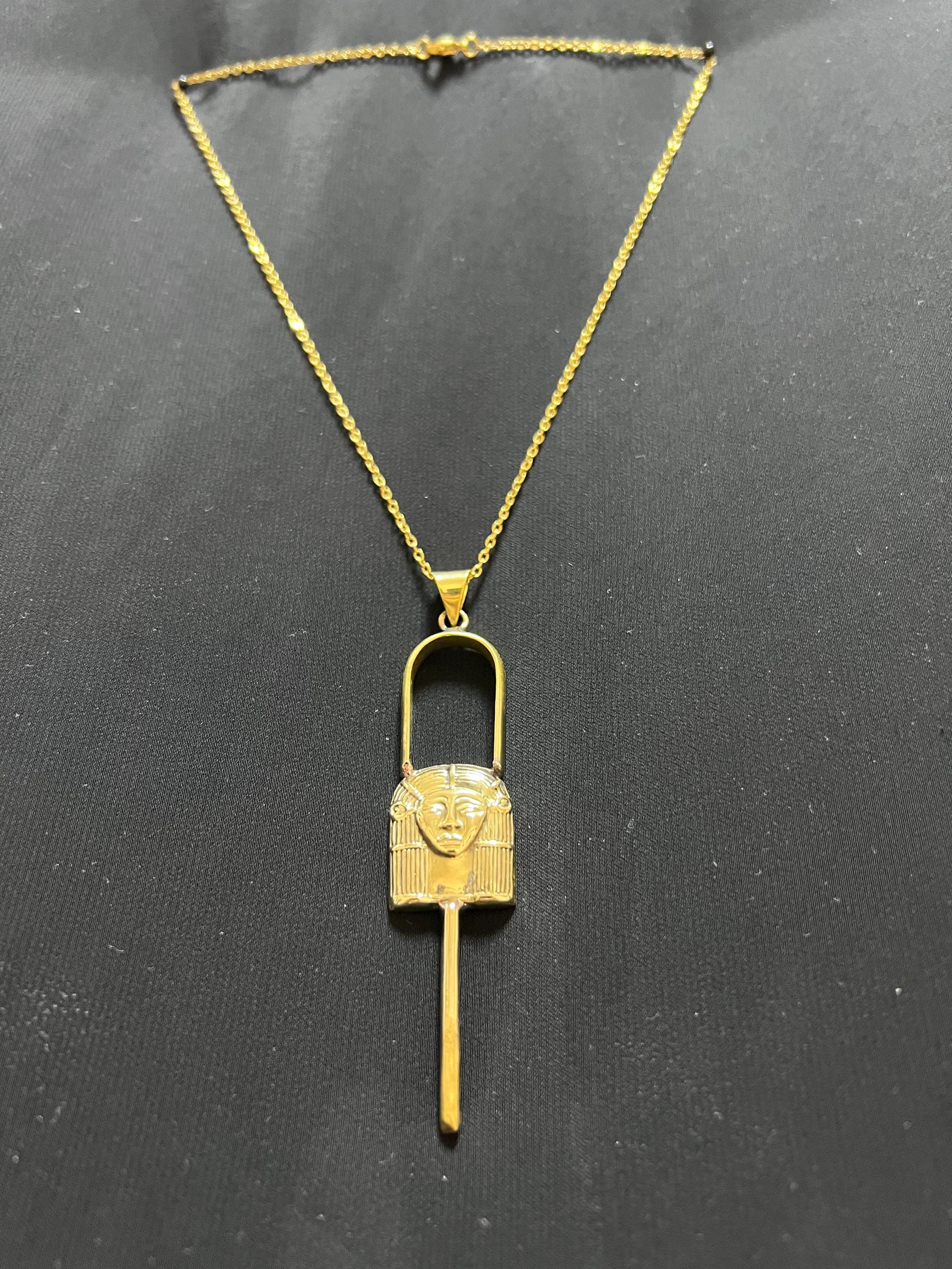 黄金のファラオの笏ネックレス | ミニマリストなツタンカーメン王の