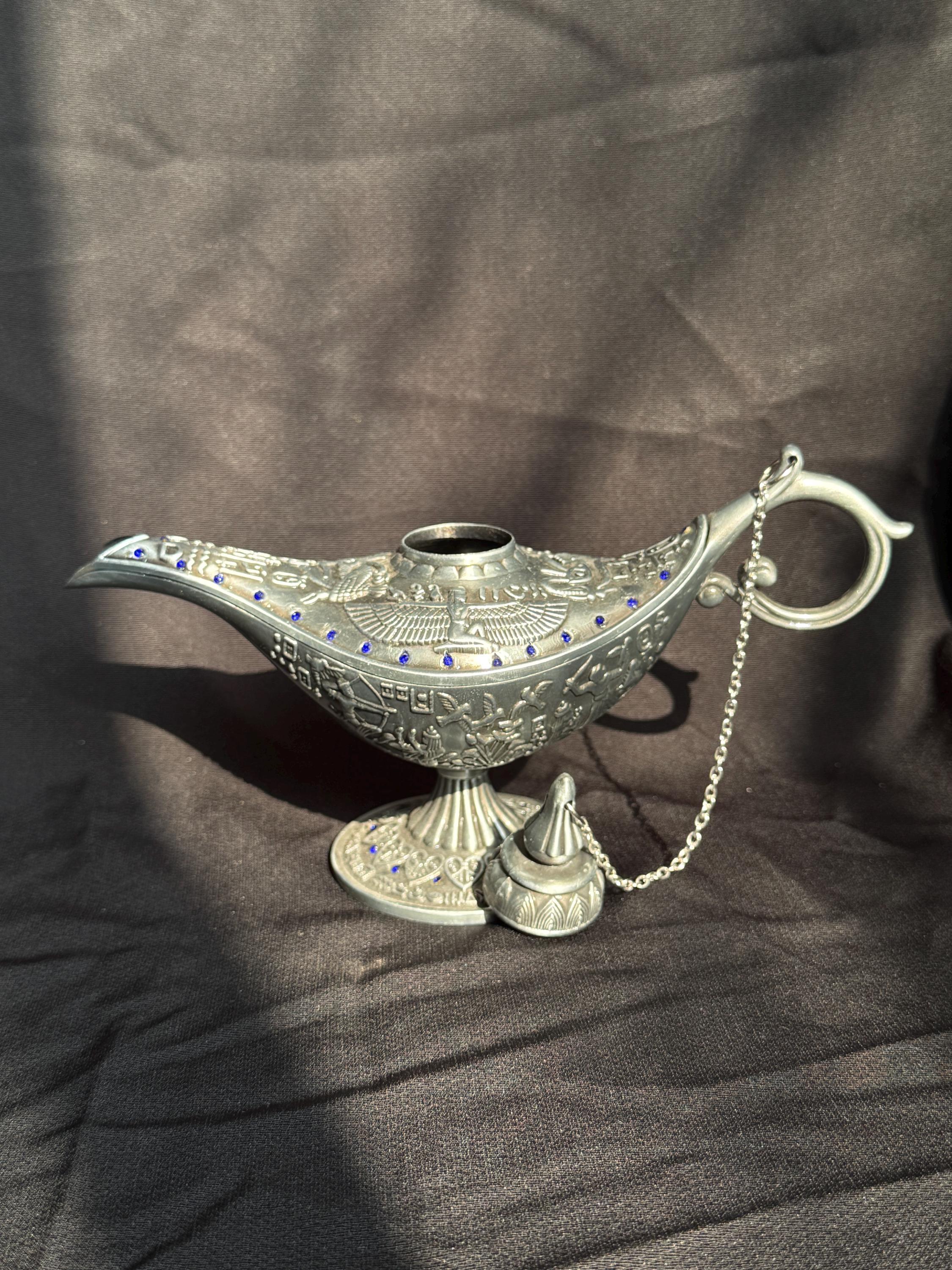 Handmade Aladdin Magic Lamp Genie Lamp Antique Oil Lamp Brass