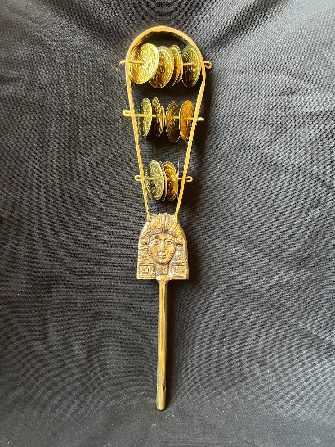 Egyptian Hathor Brass Sistrum Handmade Goddess of Joy Rattle Ancient ...