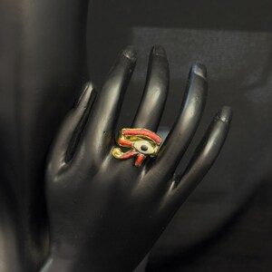 Amazing Eye of Ra ring Eye of Horus ring Egyptian ring eye ring charm jewelry girlfriend gift Egyptian Amulet Talisman Ring Made In Egypt