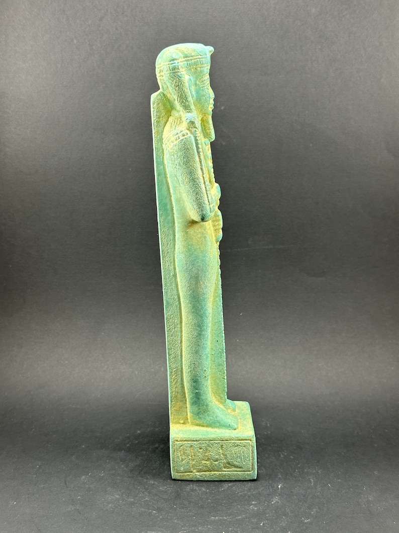 Ancient Egyptian Statue of Khonsu the God of the Moon Green Stone Made