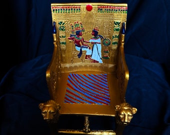 ツタンカーメンのライオンの玉座 - 博物館の椅子エジプトのファラオ