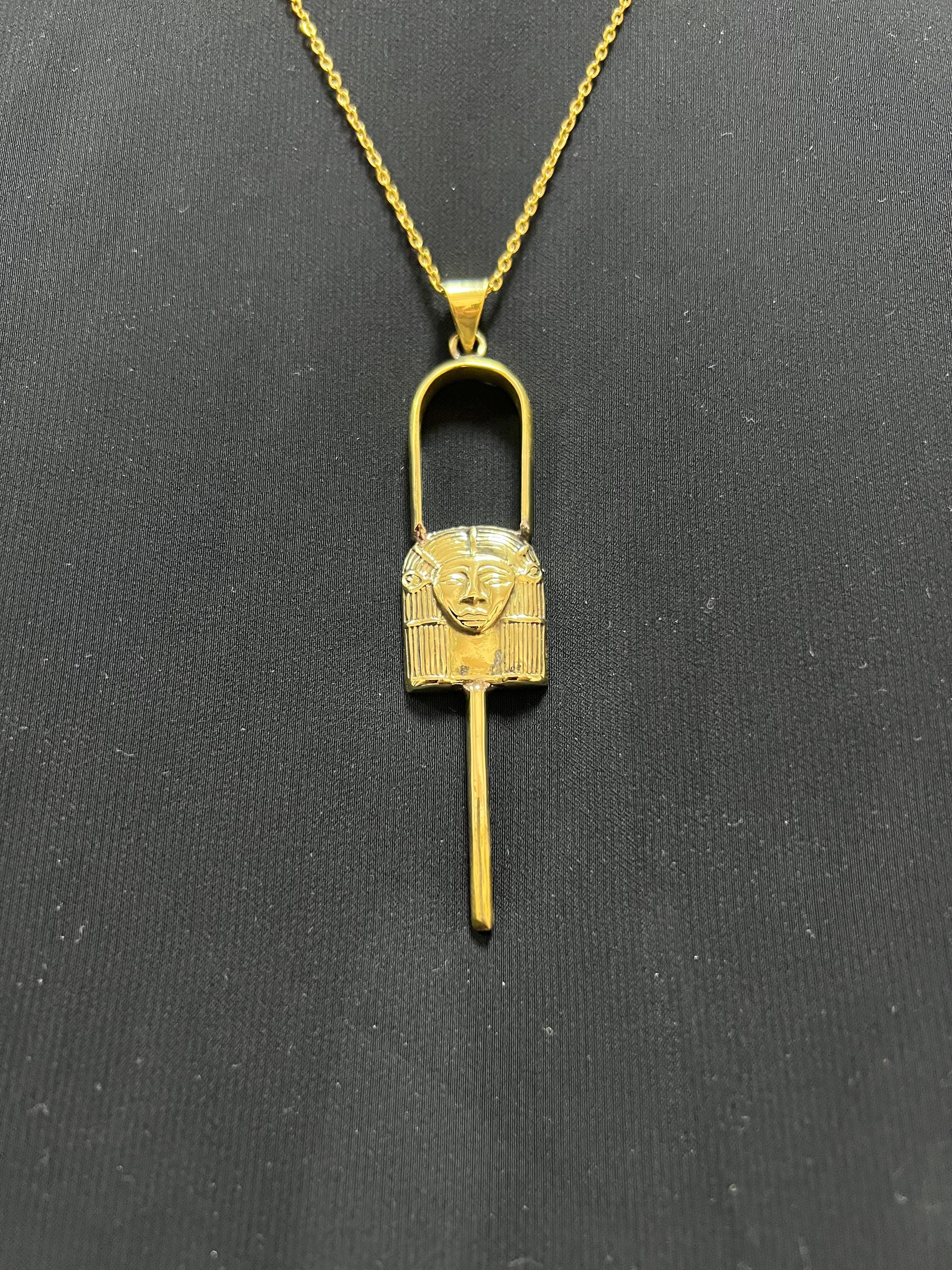 黄金のファラオの笏ネックレス | ミニマリストなツタンカーメン王の