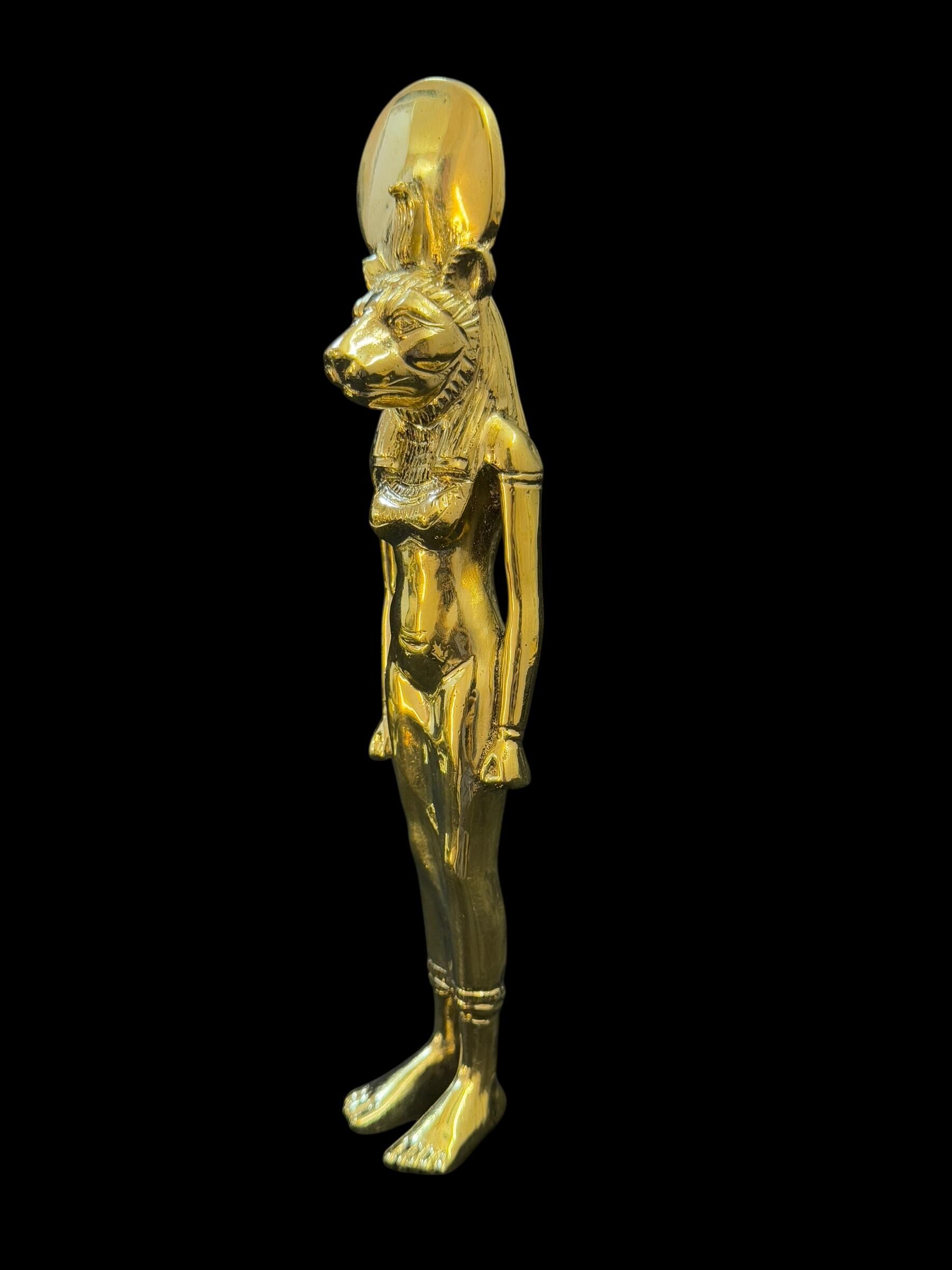 【レプリカ】古代エジプト文明 セメクト 石像 アートオブジェ 置物 エジプトの女神セクメトのユニークな像。素晴らしいギフト。セクメトの