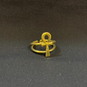 Bague réglable unique Ankh, clé de vie, cadeau égyptien pour homme et femme, bijoux de l&#39;époque néo-égyptienne avec symboles pharaoniques fabriqués en Egypte