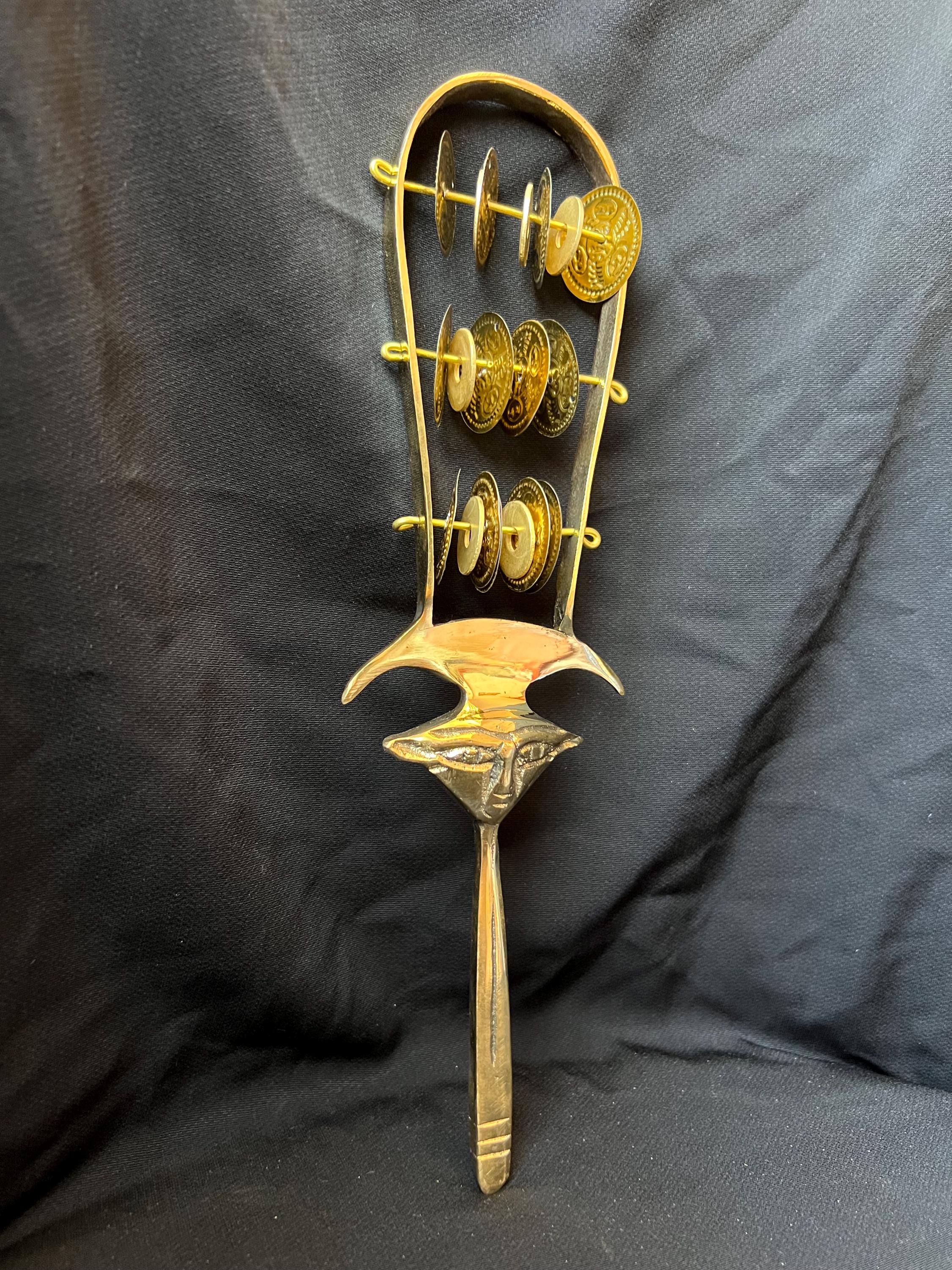 Ritual Rattle Egyptian Brass Hathor Sistrum – Handmade Ancient Ritual Rattle for ...