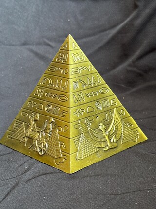 Posacenere Retrò In Metallo A Forma Di Piramide, Bronzo, Ornamento Da Tavolo Antico Egitto, Regalo Per Fumatori