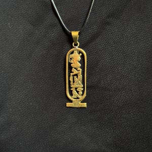 Handmade I LOVE YOU Pendant Egyptian pharaonic Pendant handcrafted Ancient Egyptian Cartouche Raised Heiroglyphics Pendant Made In Egypt