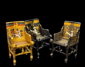 ツタンカーメン王室チェアセット ミニファラオの玉座 エジプト装飾