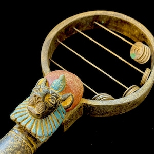 Amazing Sistrum of Goddess Sekhmet Musical Instrument Great Sound Amazing Shakhlila gift Made in Egypt