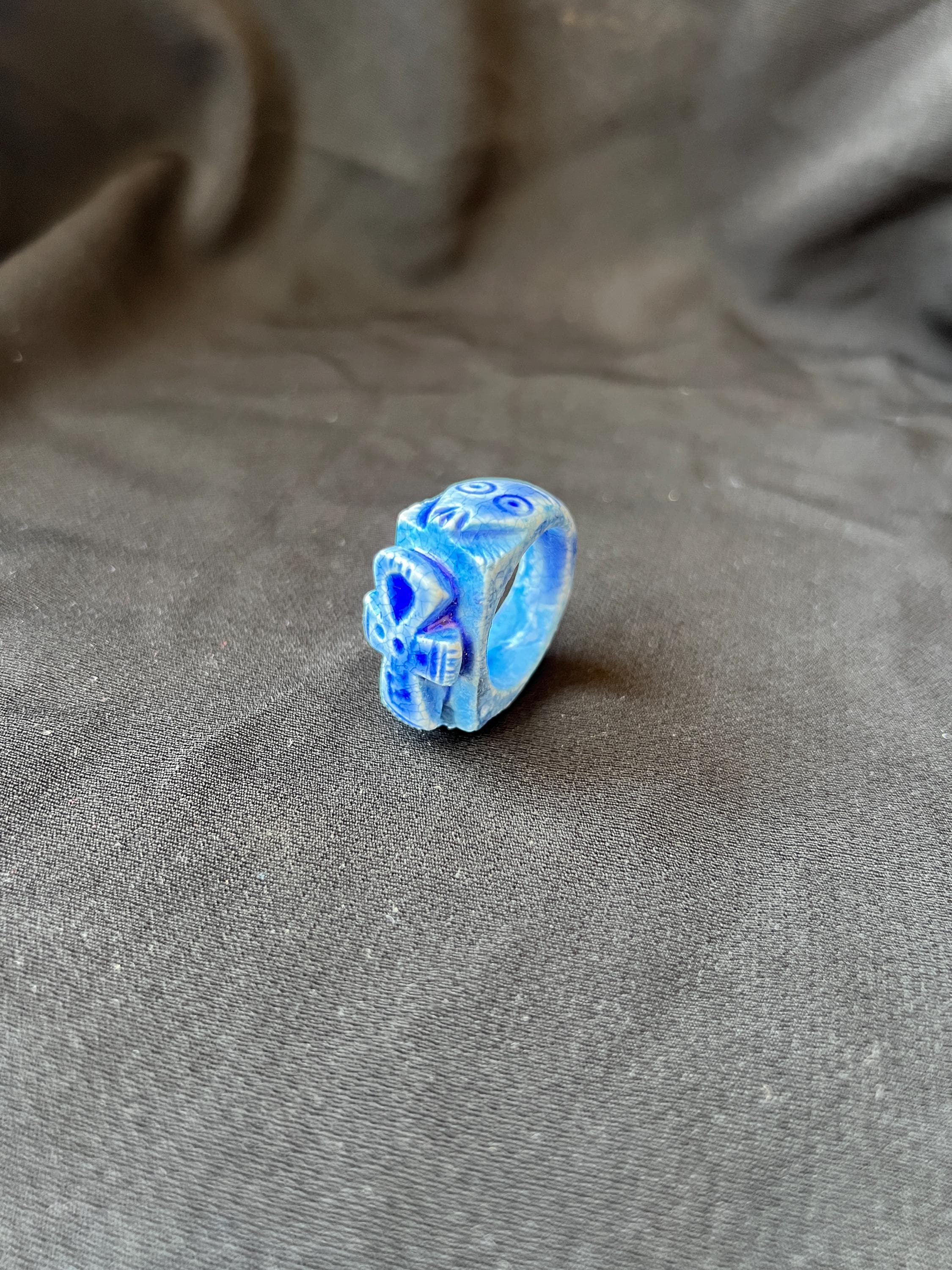 エジプシャンブルーアンクリング｜永遠の命を象徴する手作りファイア 