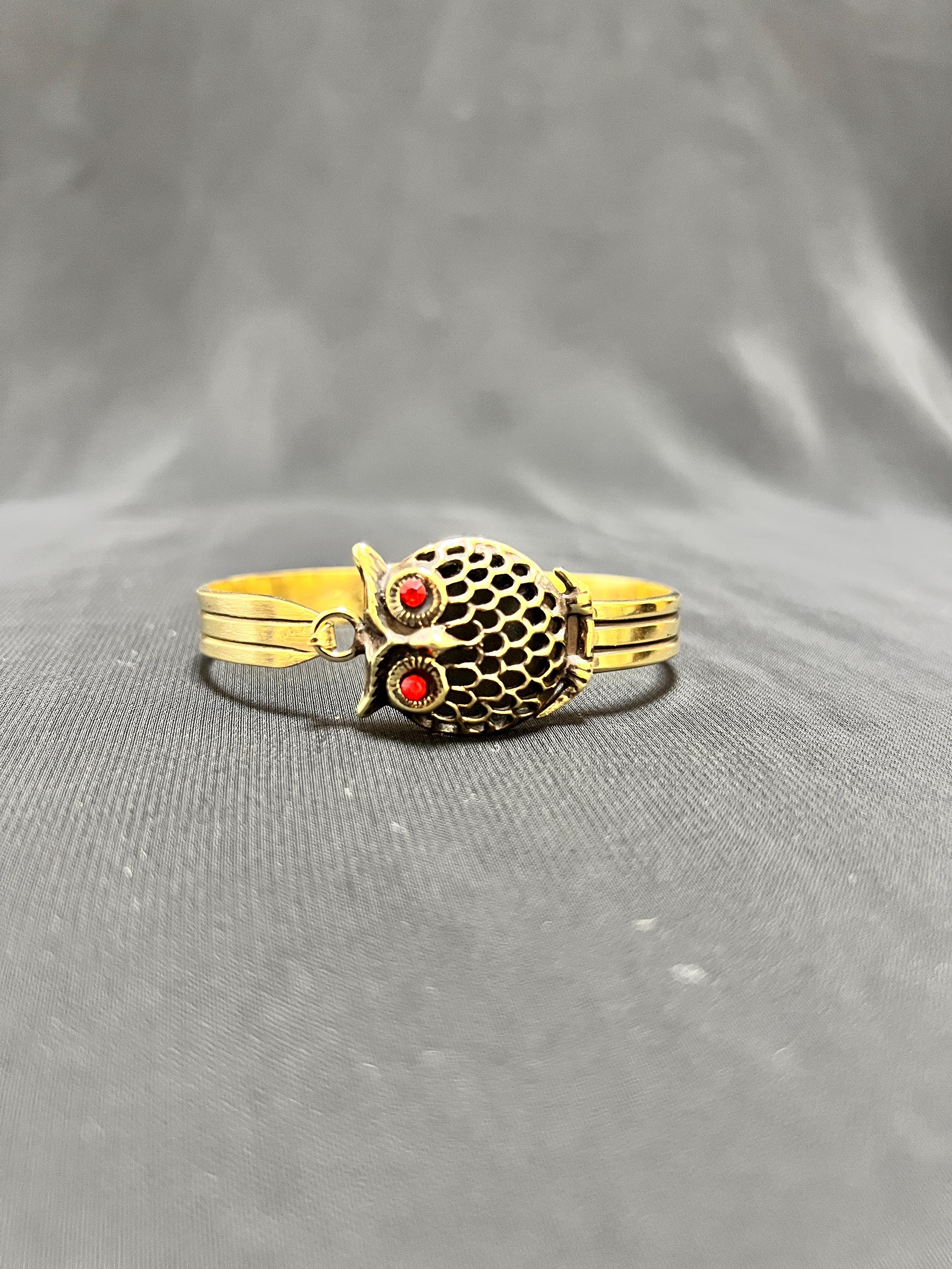 Golden Owl Bracelet of Wisdom Made In Egypt