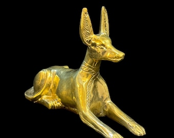 Unique Anubis Statue Egyptian Jackal God Figurine Ancient Mythology Decor Gothic Pagan Altar Sculpture Occult Spiritual Decor Made In Egypt