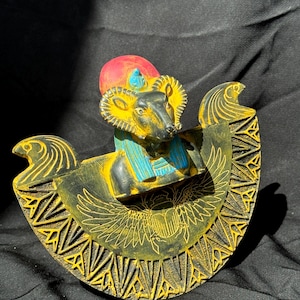 Khnum sculpture ram the God of Creation figurine Handmade Replica Egyptian God Khnum ram statue Egyptian altar home decor Made in Egypt