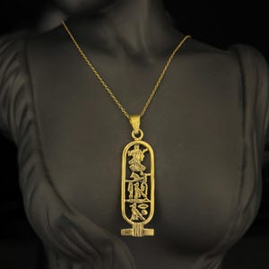 Unique Large Cartouche Pendant Handcrafted Egyptian necklace Personalized Ancient Egyptian Pharaoh Pendant Just for you Made In Egypt