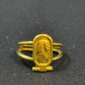 Tutankhamun Pharoah Signet Ring Revival Jewelry Unique Egyptian Ring Ancient Egyptian Mythology Ring Made In Egypt