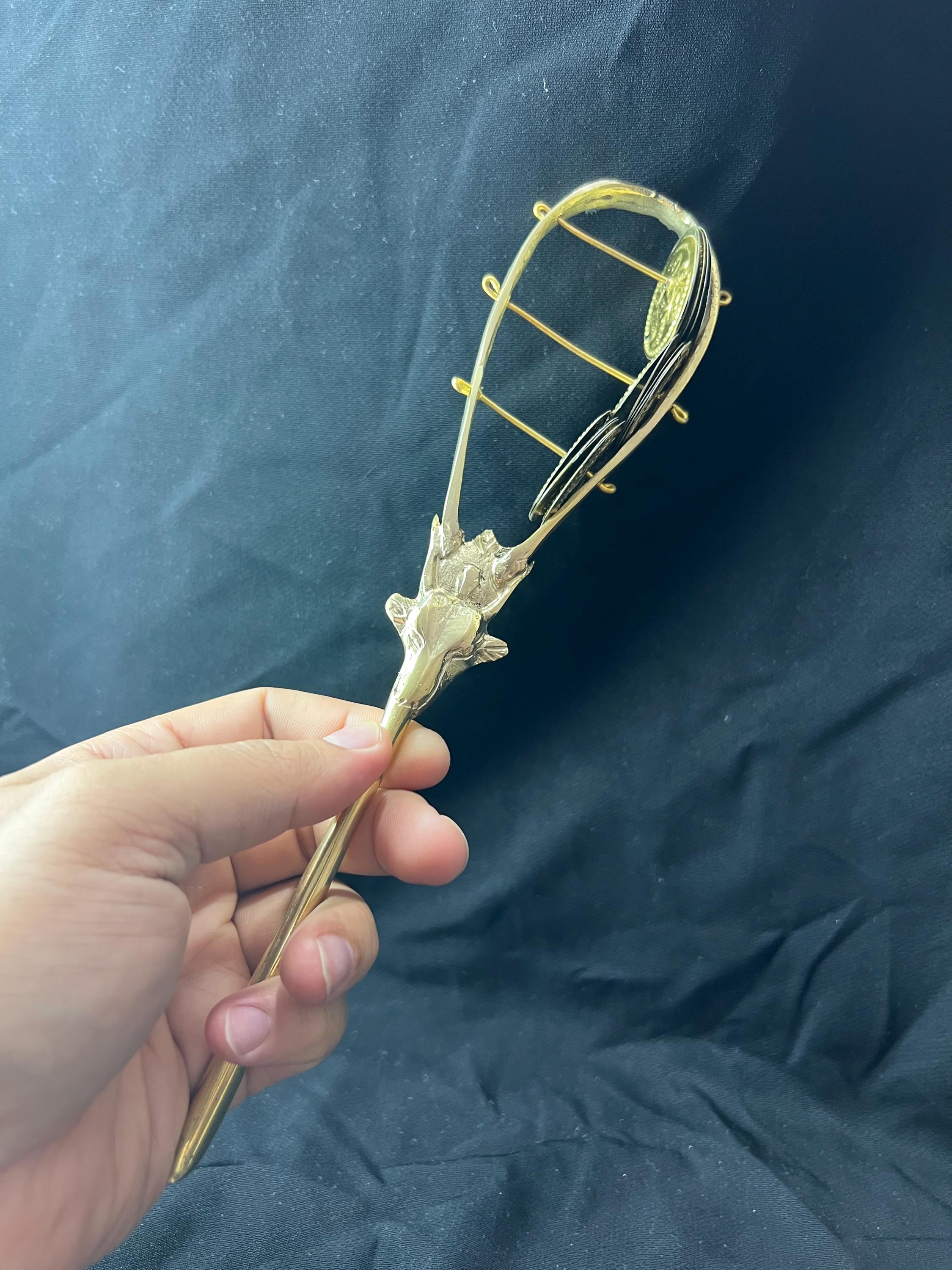 Ritual Rattle Ancient Egyptian Hathor Sistrum – Brass Ritual Rattle With Sacred Cow ...