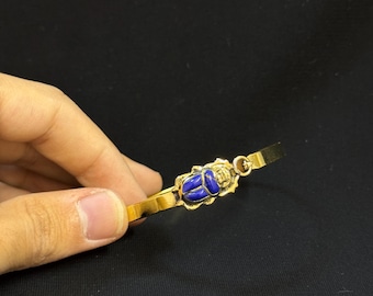 Rare Jewelry Bracelet with Scarab - Personalized Scarab Bracelet - Unisex Bracelet - Egyptian Scarab Charm Bracelet - Made In Egypt