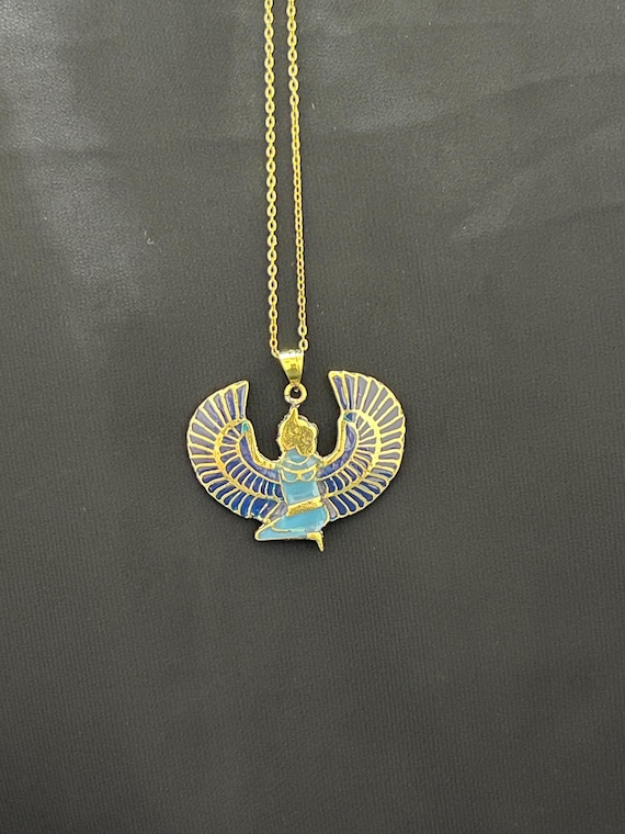 Ciondolo Collana Dea Egizia Isis Aset - Bronzo Stile Egizio Magico
