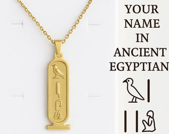 象形文字カルトゥーシュ - 古代エジプトのネームペンダント - Etsy 日本