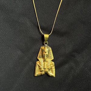 Akhenaton Gold Pendant Necklace, Egyptian Revival Jewelry, Gods Goddess, Talisman Pendant, Divine Minimalist Pendant, Made In Egypt
