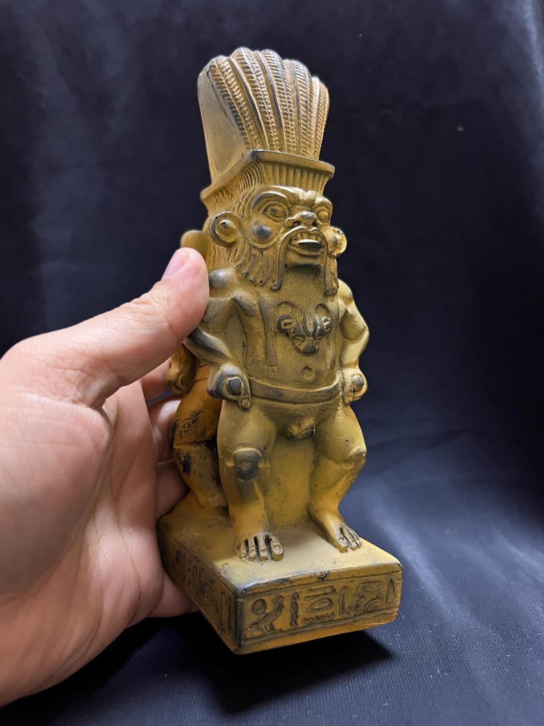 Double Sided Bes Statue – Ancient Egyptian Protector Figure Made in ...