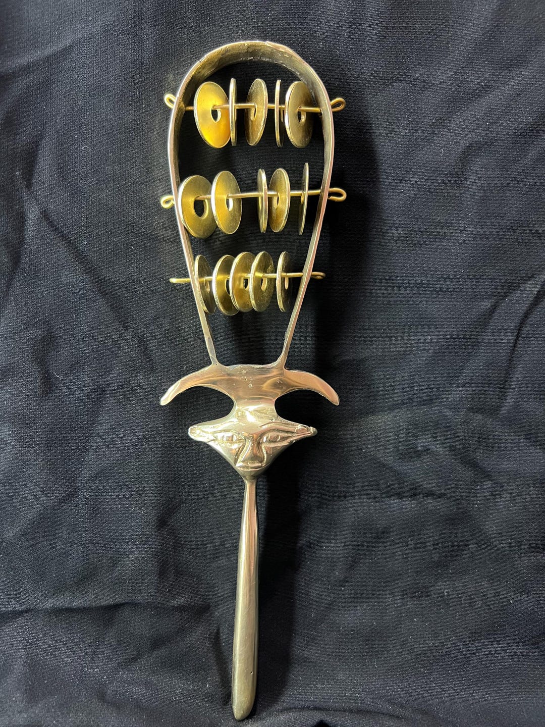 Instruments For Rituals Hathor Sistrum Ritual Instrument – Brass Egyptian Sacred Rattle ...