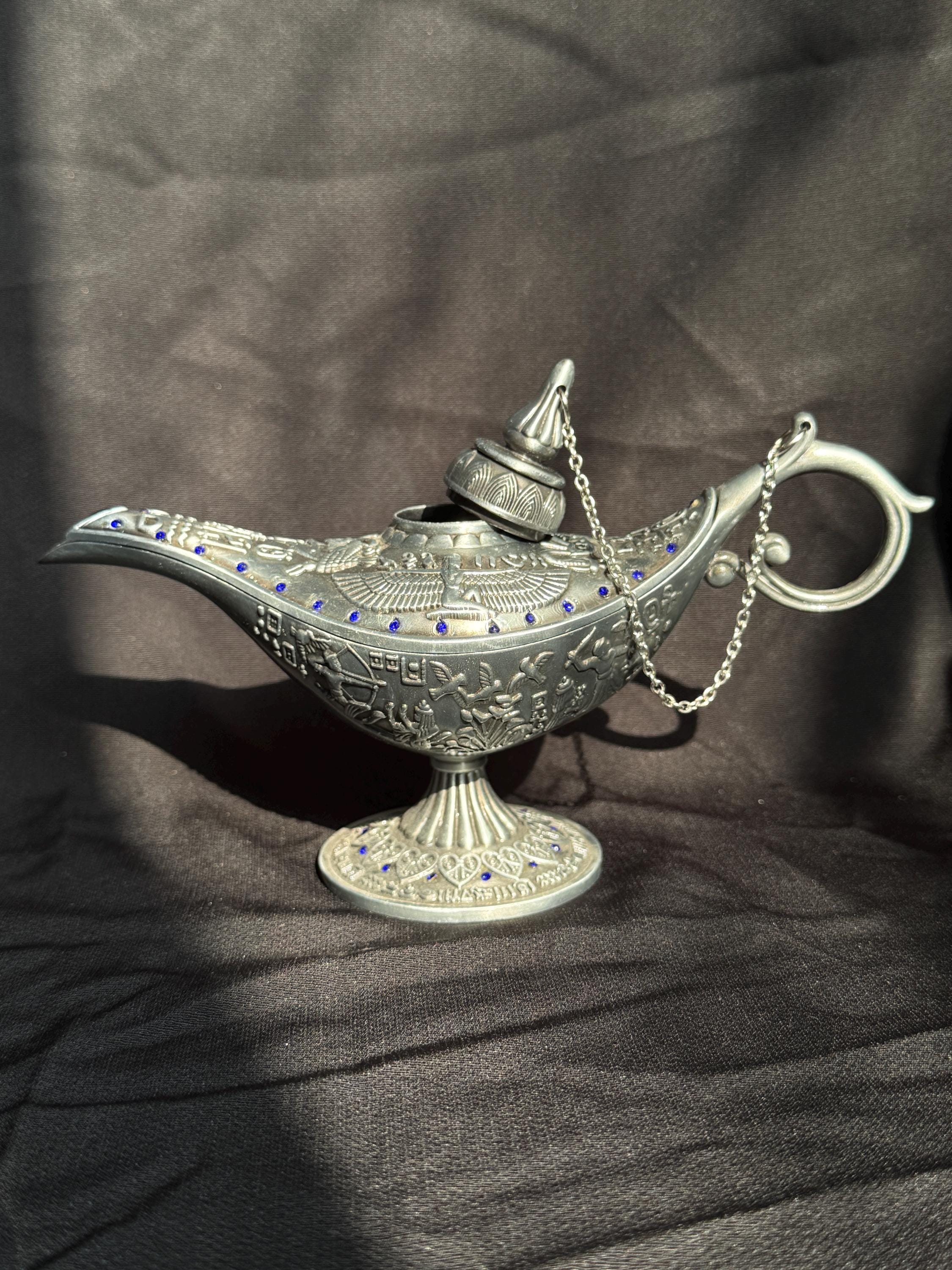 Handmade Aladdin Magic Lamp Genie Lamp Antique Oil Lamp Brass