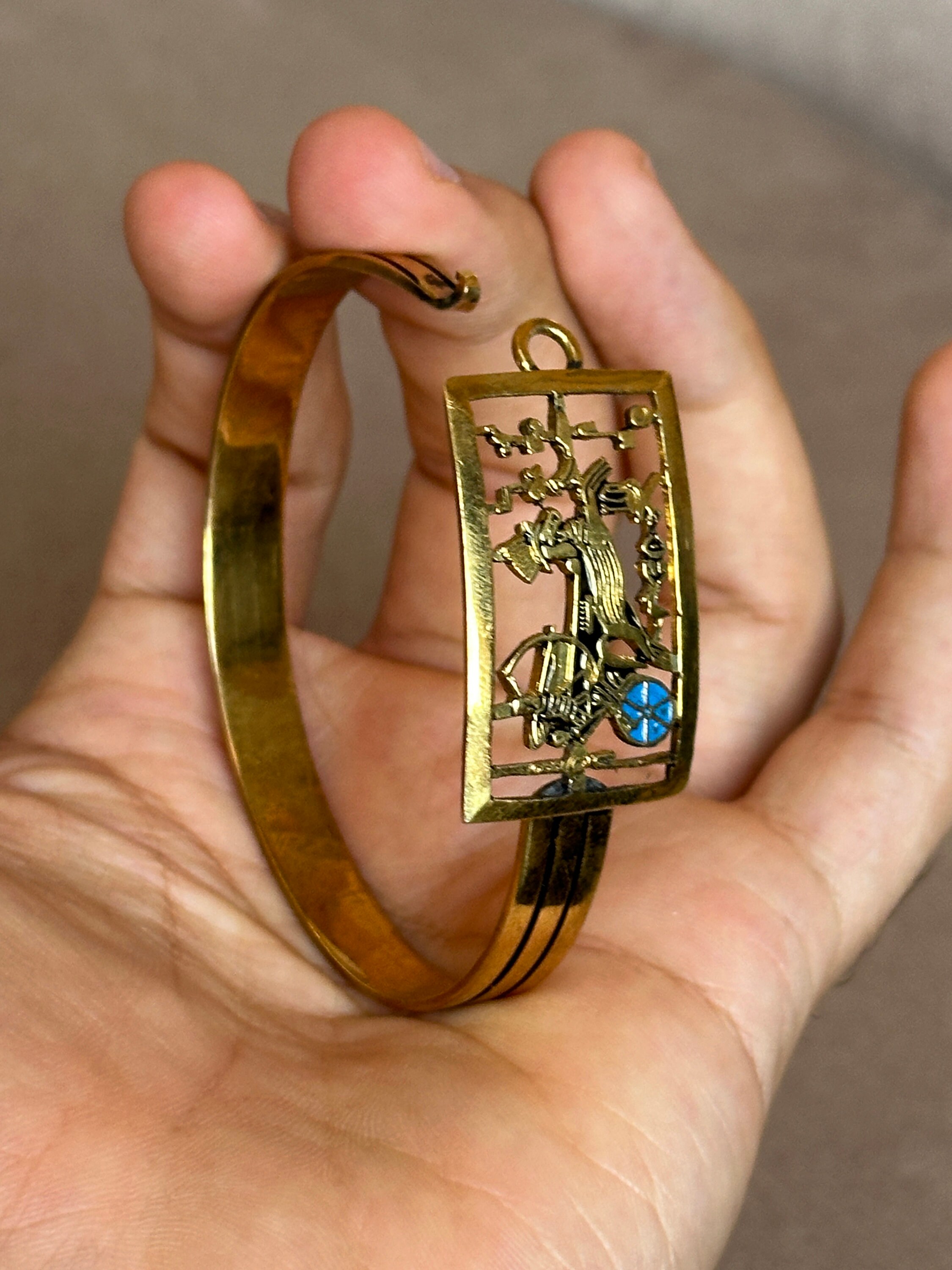 骨董品. ブレスレット ヴィンテージ ファラオ エジプト リバイバル ホース