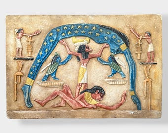 古代エジプトの壁画レリーフ：クヌム神とセクメト女神の芸術 - Etsy 日本