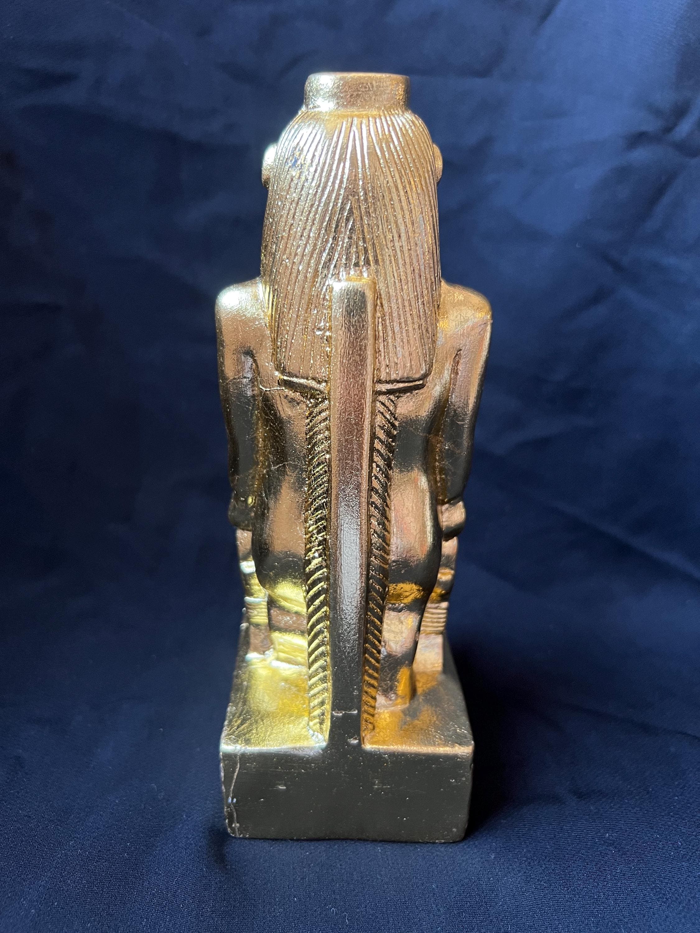 黄金のタウェレト エジプトの女神像 古代カバの神像 保護のお守り 豊穣