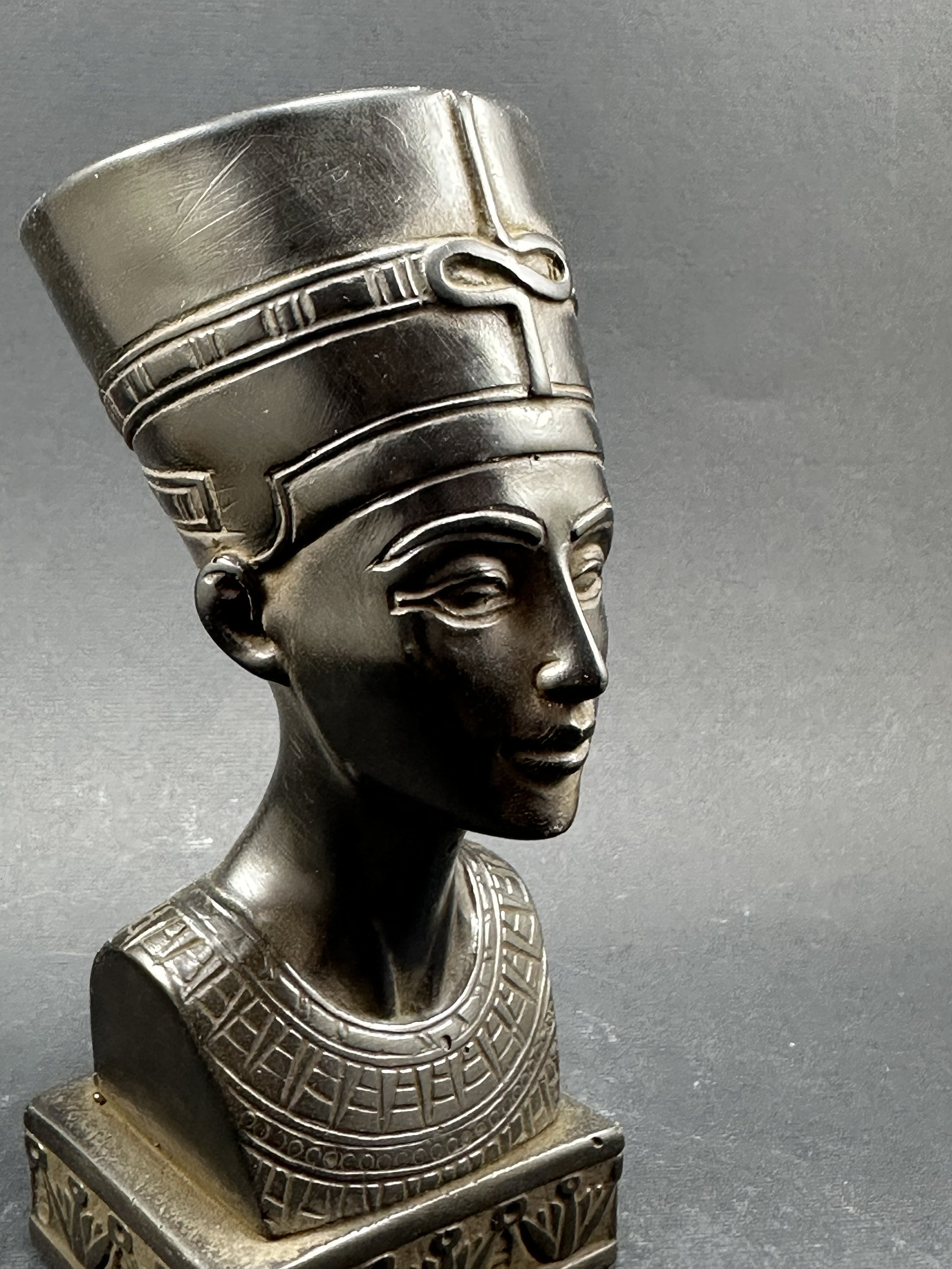 Egyptian Statue of Queen Nefertiti Head Sculpture Black Stone Etsy
