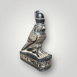 Egyptian God Horus statue Falcon bird God of Sky unique Sculpture Horus figurine handmade antique Sculpture hieroglyph symbols Made In Egypt