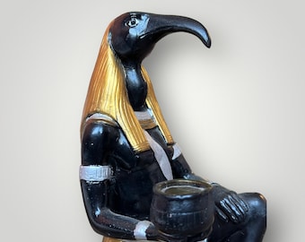 Estatua egipcia única de Thoth Dios Thoth del conocimiento y la sabiduría Estatua Deidad de la sabiduría y la escritura en el antiguo Egipto Fabricado en Egipto
