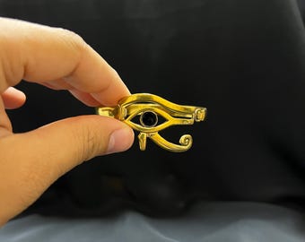 Bracciale Rigido In Acciaio Inox Con Occhio Di Horus – Regolabile, Gioiello Da Uomo E Donna - 2