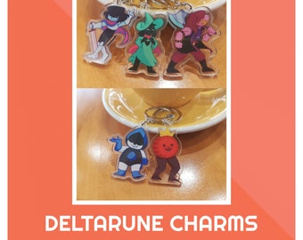 Deltarune Rouxls Kaard Holographic Keychain Charm Delta Rune Undertale Bonus