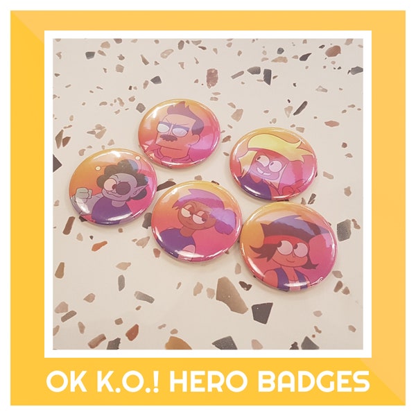 OK K.O.!  insignias de héroe (58mm)