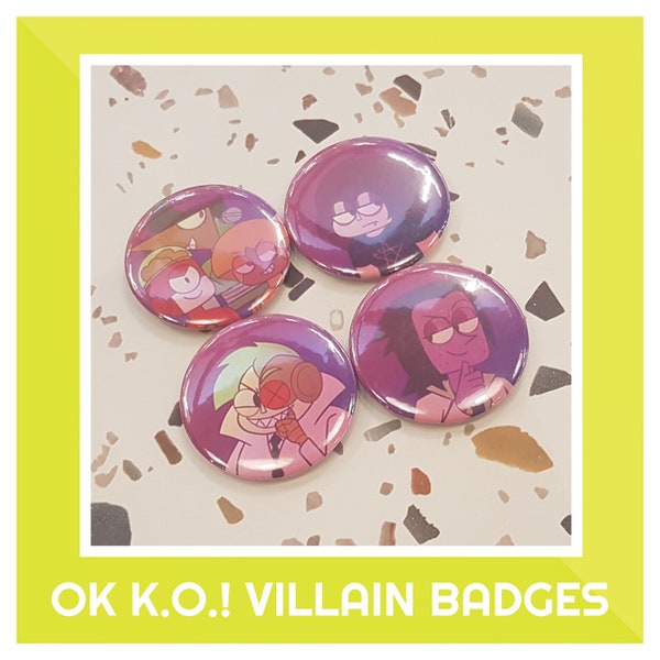 OK K.O.! insignias de villano (58mm)