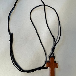 Cedar cross necklace handcrafted